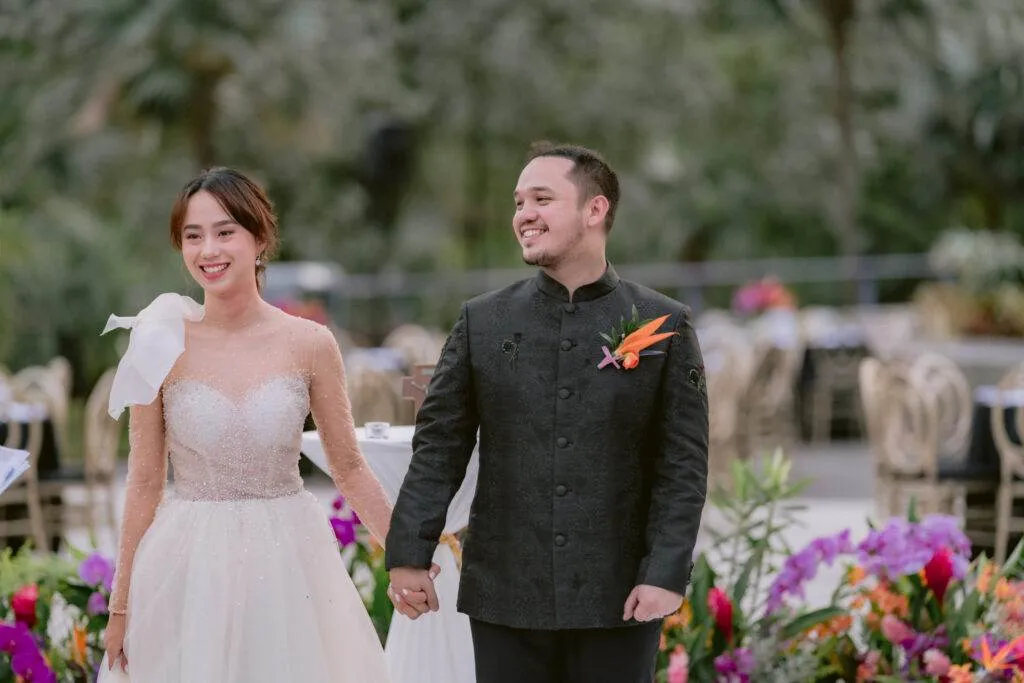 Crazy Rich Asians wedding at garden by the bay