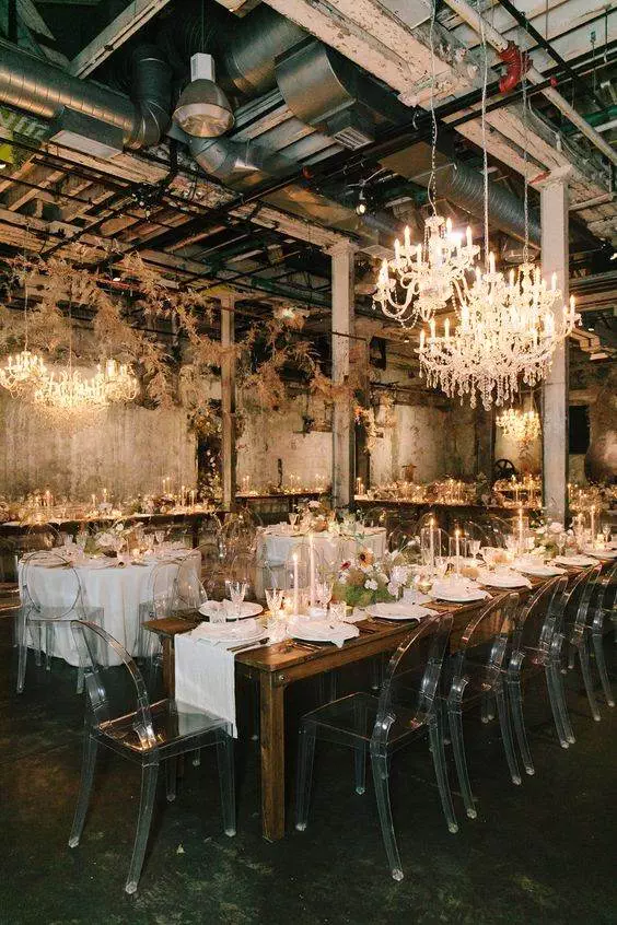industrial chic wedding decor ideas