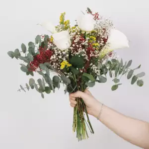 Beautiful floral arrangement with roses, lilies, and elegant centerpiece design - Bridal Bouquet Flowers Cropped | Wedding Deco Singapore