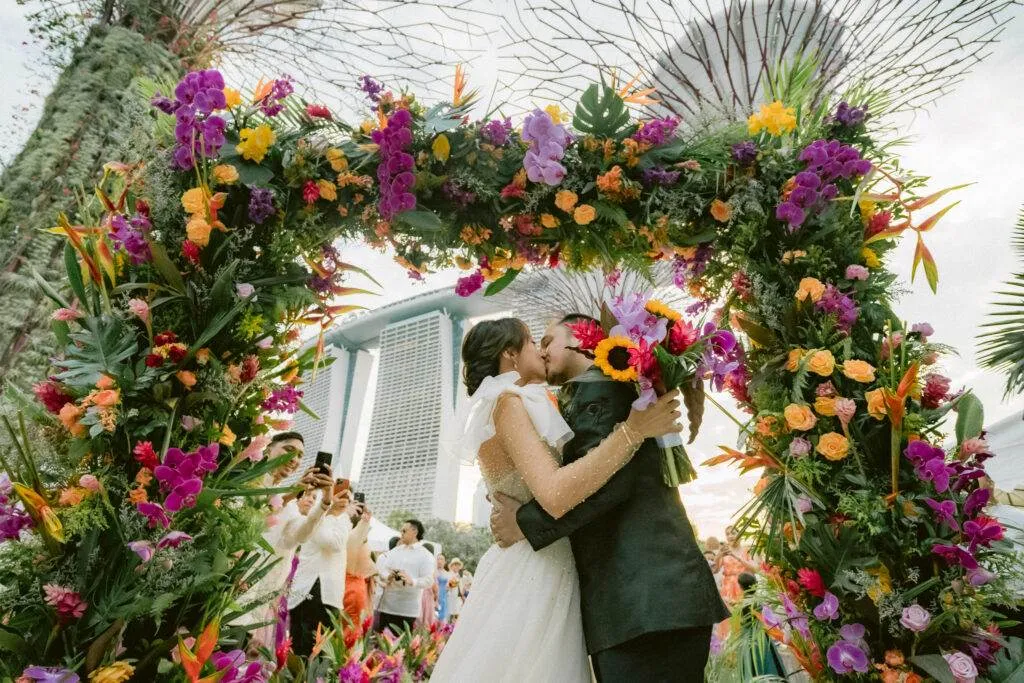 Crazy Rich Asians wedding at garden by the bay