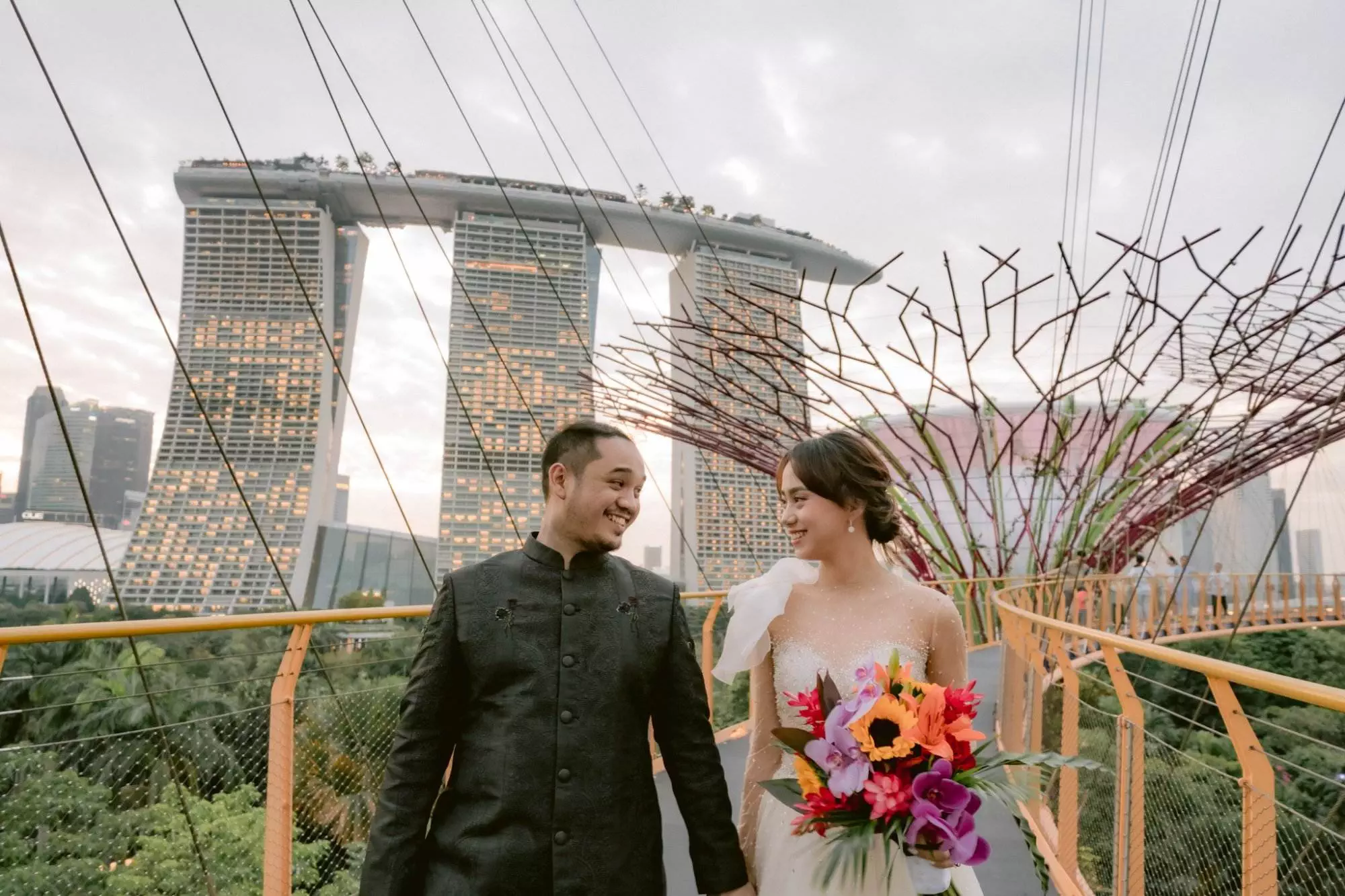 Crazy Rich Asians wedding at garden by the bay