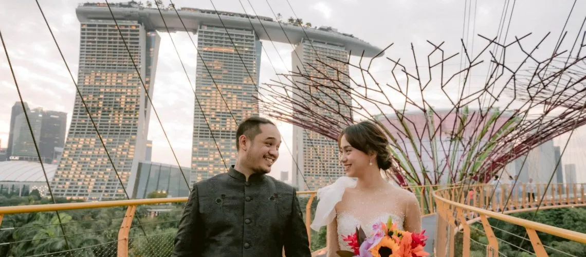 Crazy Rich Asians wedding at garden by the bay